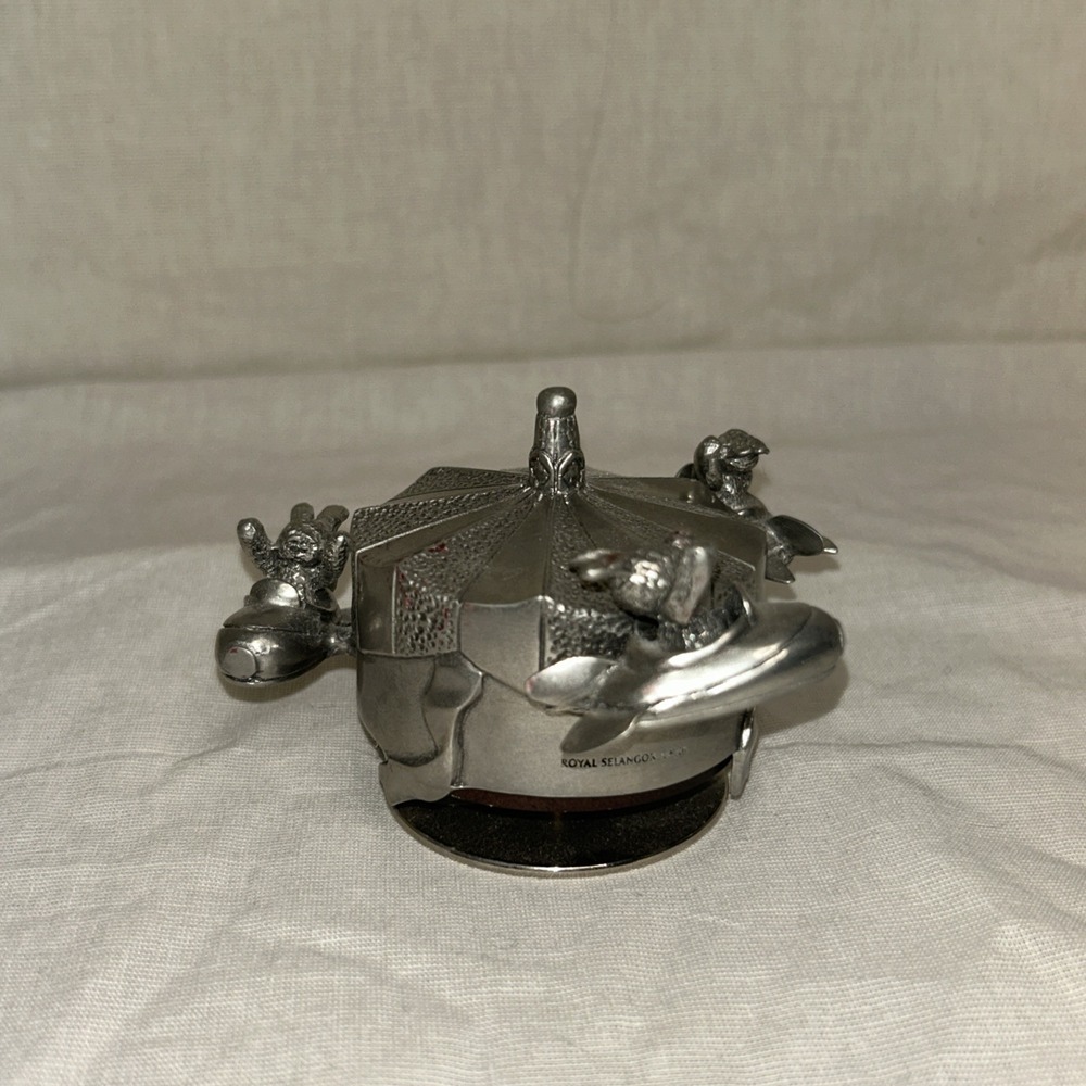 Royal Selangor Collection Pewter Bunnies Day Out Jet Rocket Musical Carousel